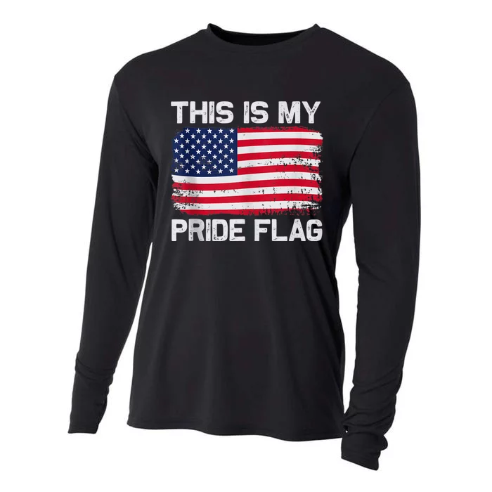 This Is My Pride Flag USA American Cooling Performance Long Sleeve Crew