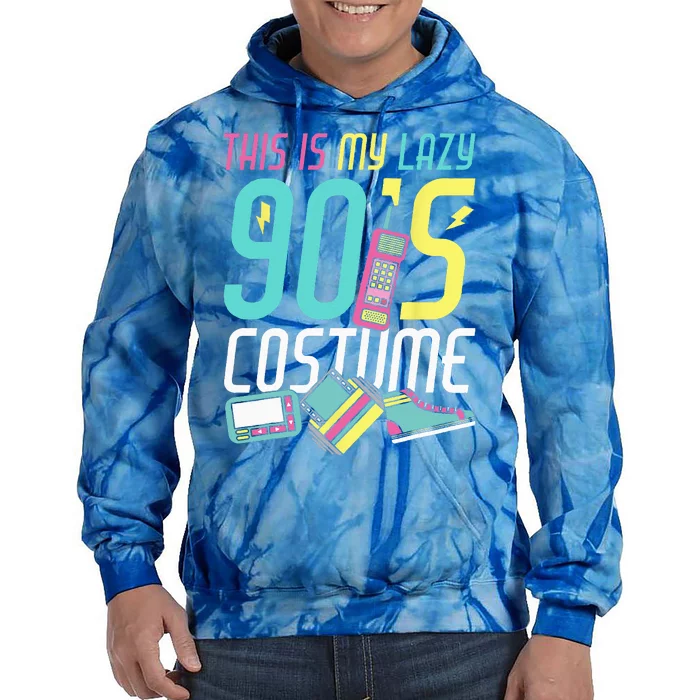 This Is My Lazy 90s Costume Retro 1990s Theme Party Nineties Tie Dye Hoodie