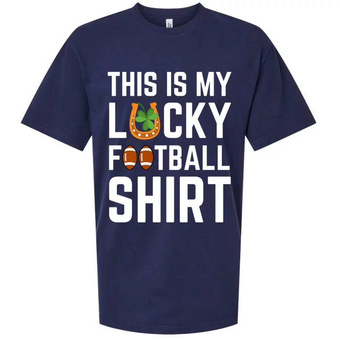 This Is My Lucky Football Gift Sport Game St Patrick's Day Gift Sueded Cloud Jersey T-Shirt