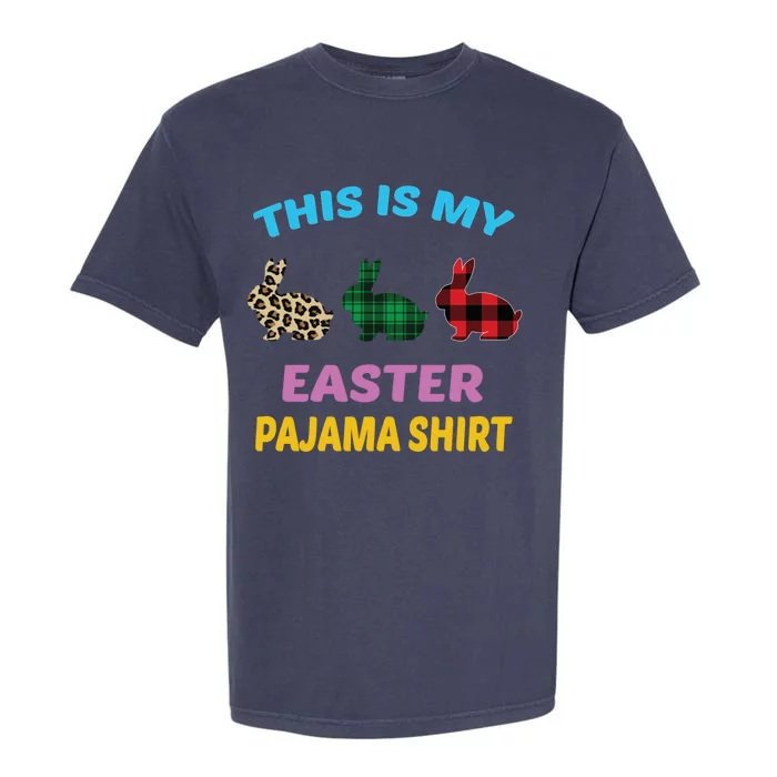 This Is My Easter Pajama Gift Easter Day Gift Plaid Leopard Cool Gift Garment-Dyed Heavyweight T-Shirt