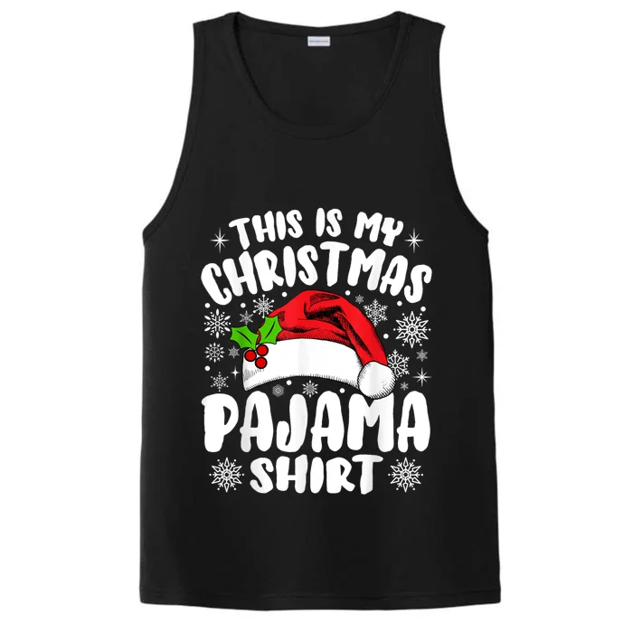 This Is My Christmas Pajama Funny Christmas Outfits Performance Tank