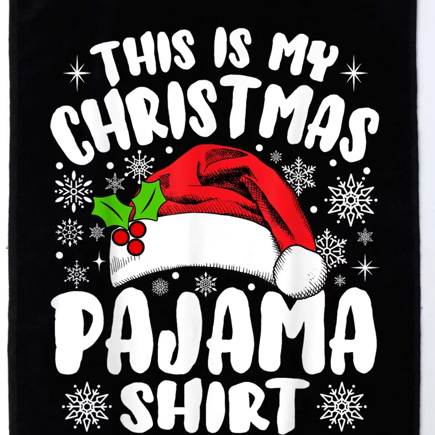 This Is My Christmas Pajama Funny Christmas Outfits Platinum Collection Golf Towel