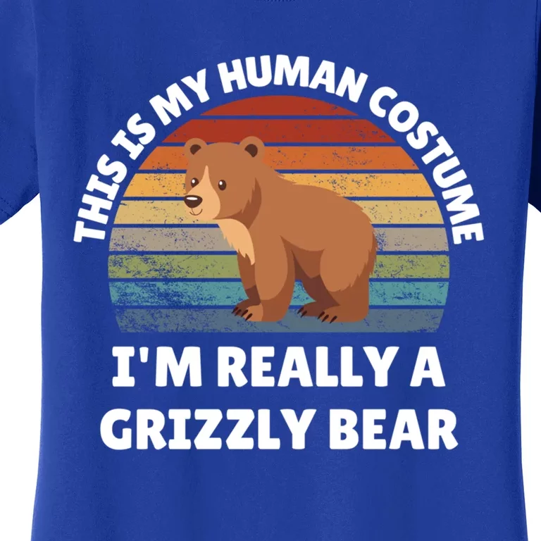 This Is My Hu Costume IM Really A Grizzly Bear Halloween Cool Gift Women's T-Shirt