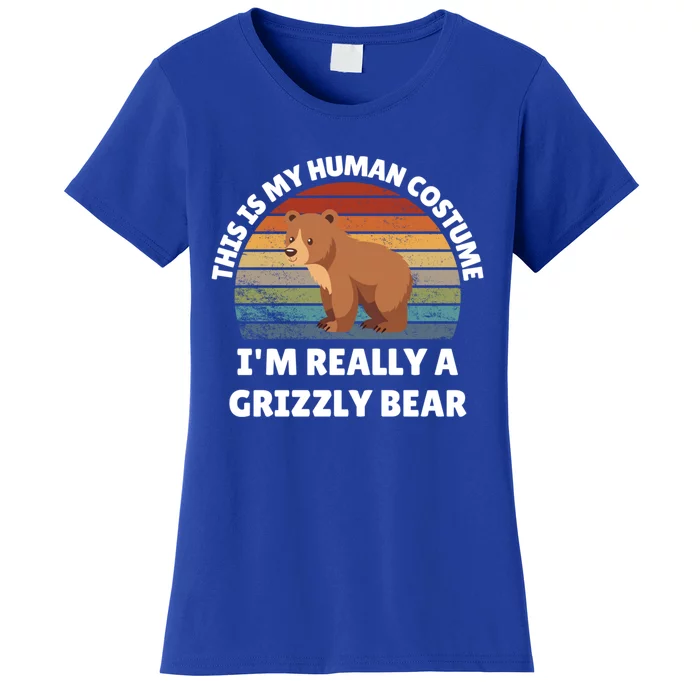 This Is My Hu Costume IM Really A Grizzly Bear Halloween Cool Gift Women's T-Shirt