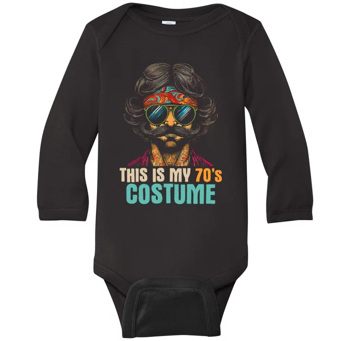 This Is My 70s Costume Vintage Disco Hippie Theme Party Baby Long Sleeve Bodysuit