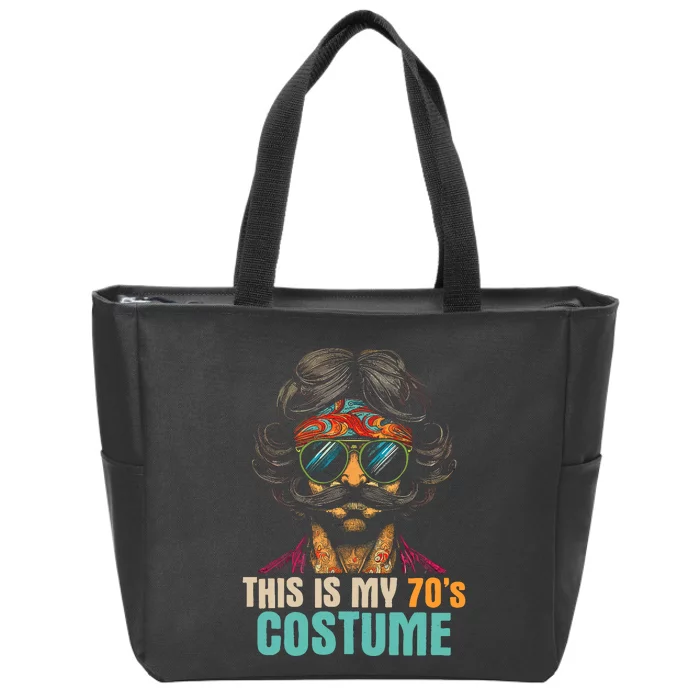 This Is My 70s Costume Vintage Disco Hippie Theme Party Zip Tote Bag