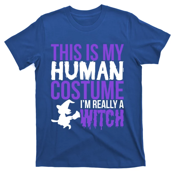 This Is My Hu Costume Really A Witch Halloween Funny Great Gift T-Shirt