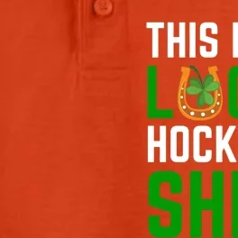 This Is My Lucky Hockey Gift Sport Game St Patrick's Day Gift Dry Zone Grid Performance Polo