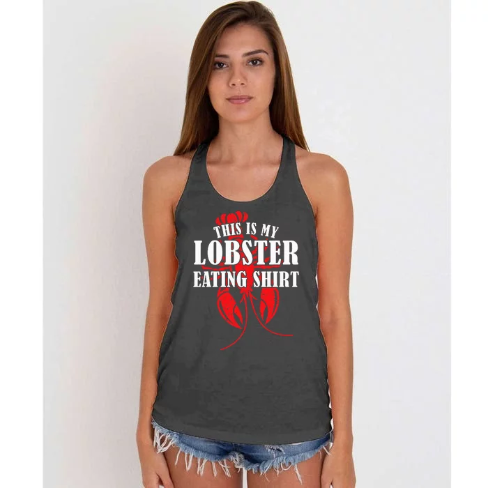 This is My Lobster Eating Lobster Women's Knotted Racerback Tank