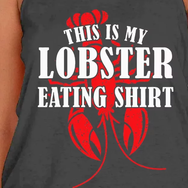 This is My Lobster Eating Lobster Women's Knotted Racerback Tank