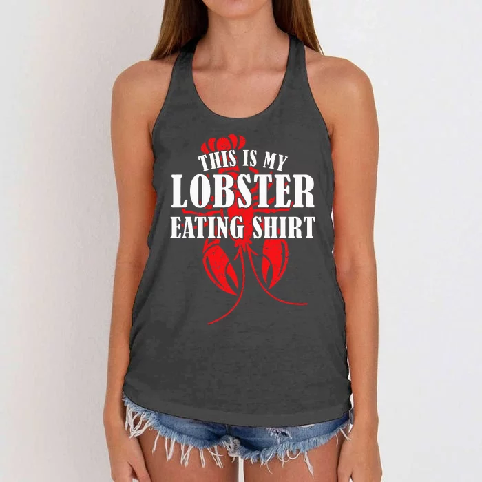 This is My Lobster Eating Lobster Women's Knotted Racerback Tank