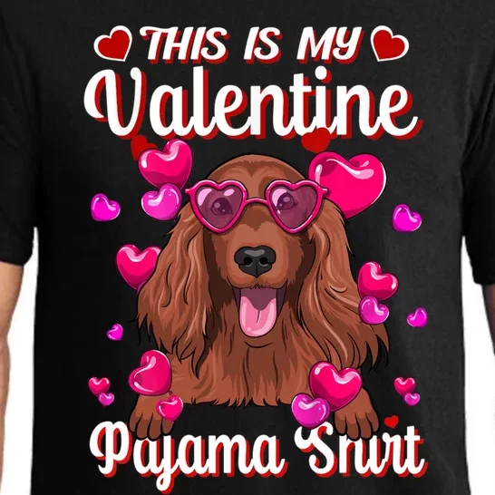 This Is My Valentine Pajama Gift Irish Water Spaniel Lovers Gift Pajama Set