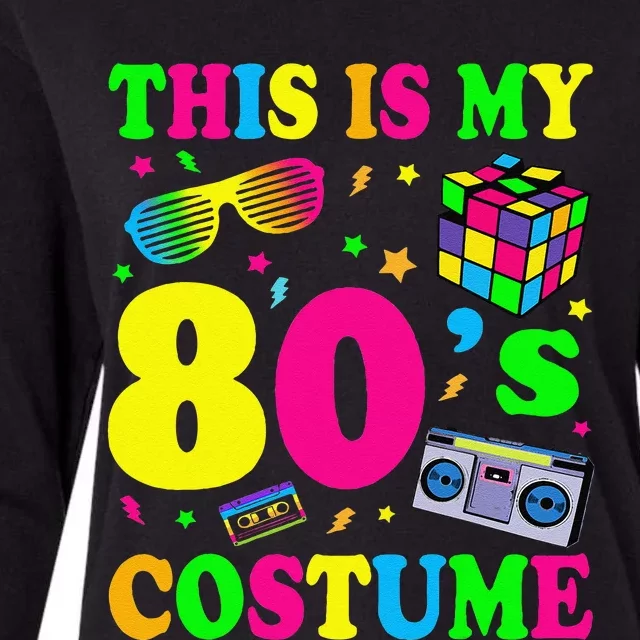 This Is My 80s Costume Fancy Dress Party Idea Halloween Womens Cotton Relaxed Long Sleeve T-Shirt