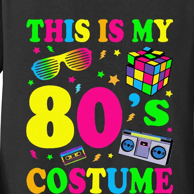 This Is My 80s Costume Fancy Dress Party Idea Halloween Kids Long Sleeve Shirt