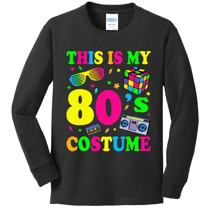 This Is My 80s Costume Fancy Dress Party Idea Halloween Kids Long Sleeve Shirt