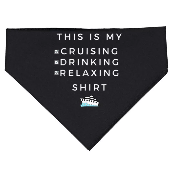 This is My Cruising Drinking Shirt - Tee for Cruise Vacation USA-Made Doggie Bandana