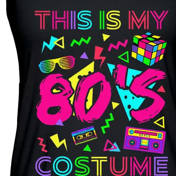 This Is My 80s Costume 1980s Party 80S Ladies Essential Flowy Tank