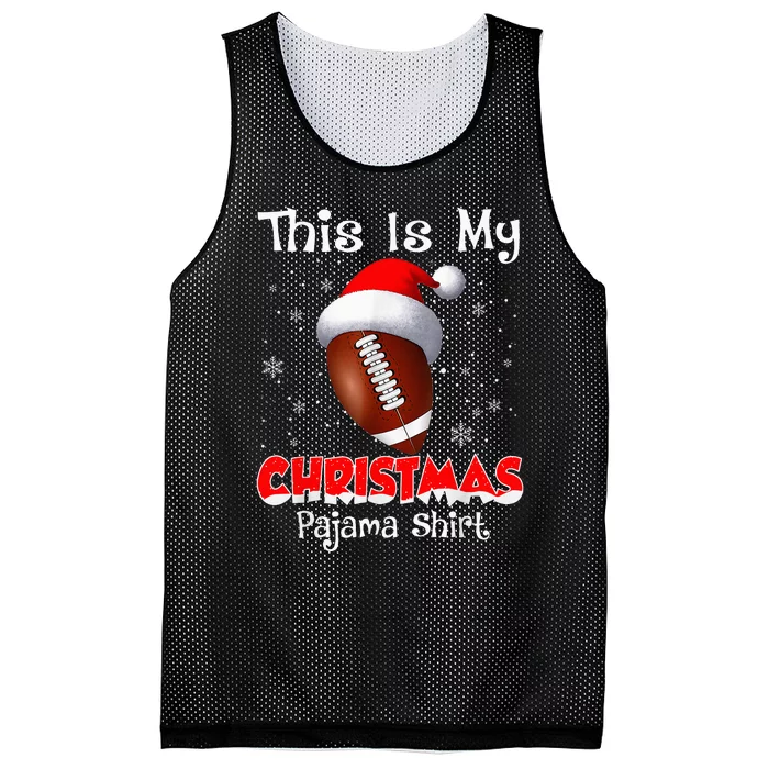 This Is My Christmas Pajama Gift For Football Mesh Reversible Basketball Jersey Tank