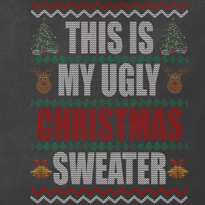 This Is My Ugly Christmas Sweater Design Zip Tote Bag