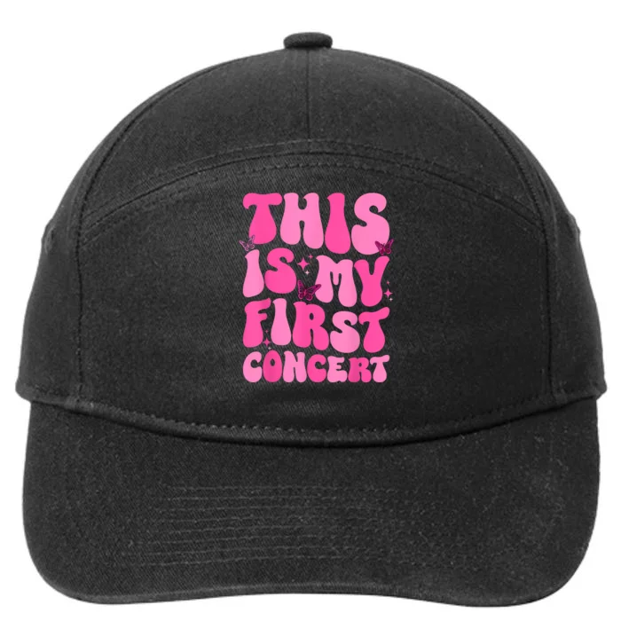 This Is My First Concert Music Event Retro Groovy Girl 7-Panel Snapback Hat