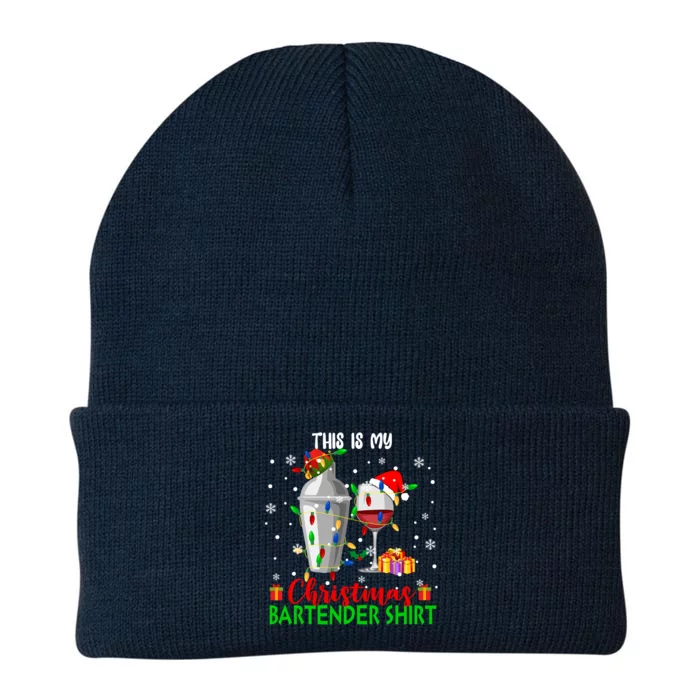 This Is My Xmas Bartender Cool Gift Santa Bartender Tools Gift Knit Cap Winter Beanie