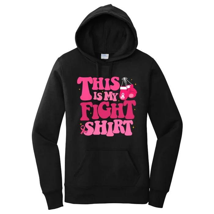 This Is My Fight Breast Cancer Ribbon Support Women's Pullover Hoodie