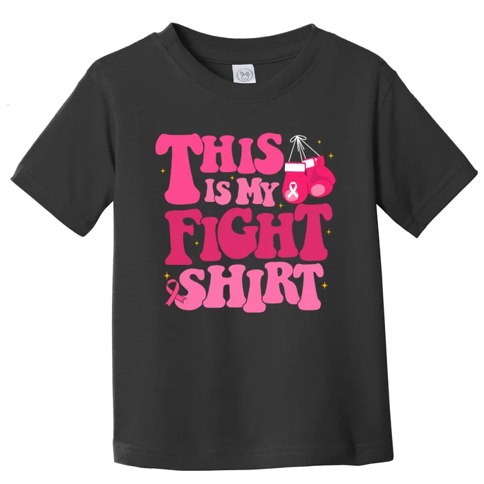 This Is My Fight Breast Cancer Ribbon Support Toddler T-Shirt