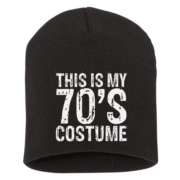 This Is My 70s Costume Groovy Peace Halloween Short Acrylic Beanie