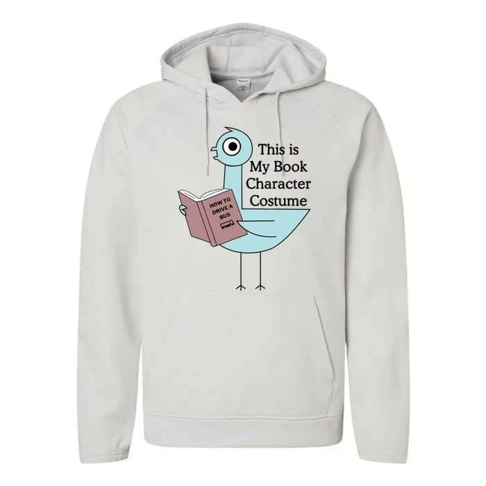 This Is My Book Character Costume Funny Pigeon Reading Performance Fleece Hoodie