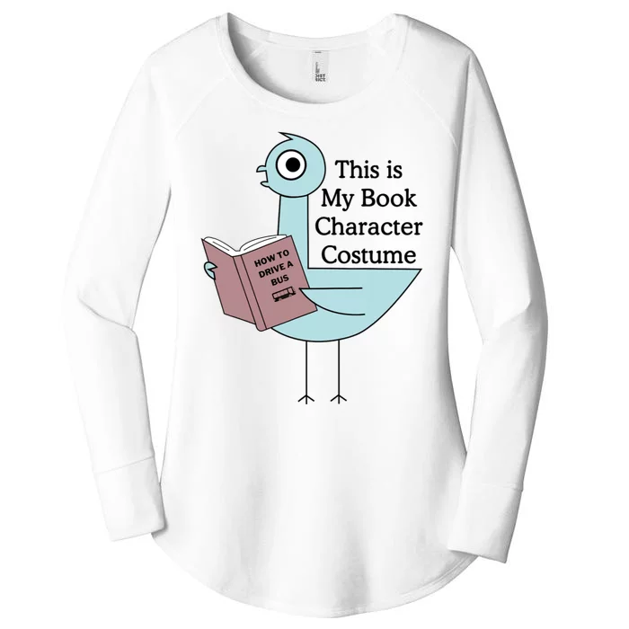 This Is My Book Character Costume Funny Pigeon Reading Women's Perfect Tri Tunic Long Sleeve Shirt