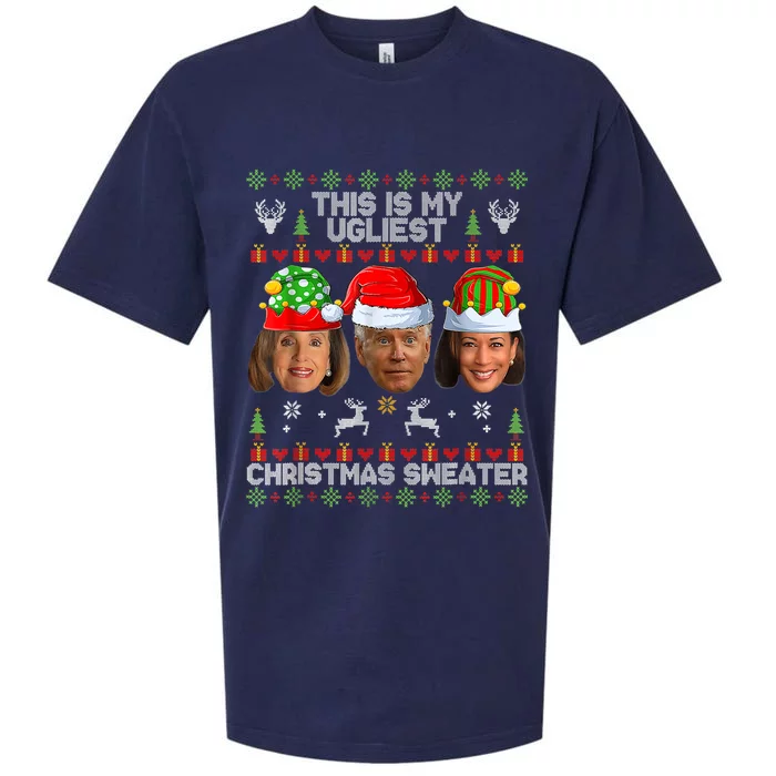 This Is My Ugliest Christmas Antibiden Sweater Funny Xmas Sueded Cloud Jersey T-Shirt