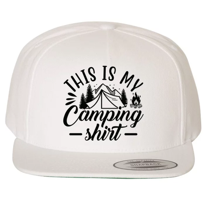 This Is My Camping Gift Funny Statet Saying Funny Gift Wool Snapback Cap