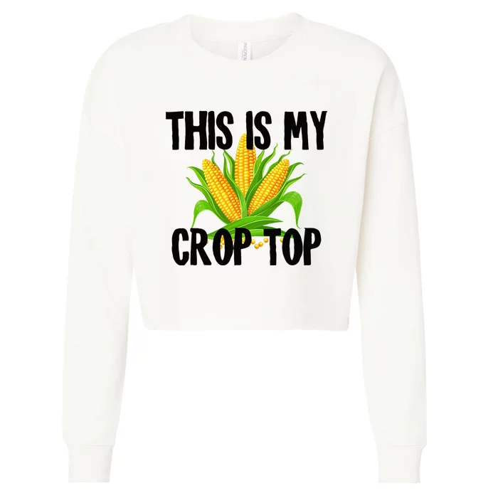 This Is My Crop Top Hilarious Funny Meme Cropped Pullover Crew