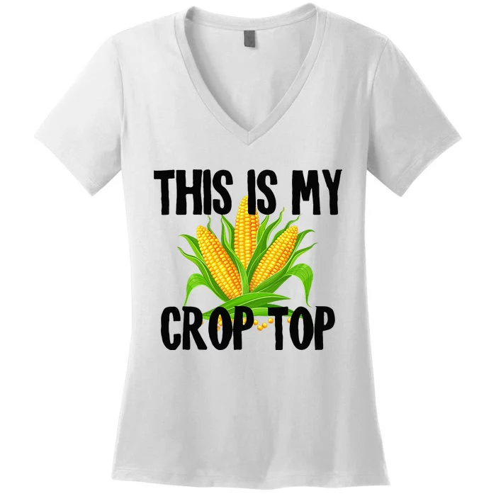 This Is My Crop Top Hilarious Funny Meme Women's V-Neck T-Shirt