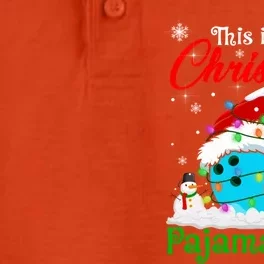 This Is My Christmas Pajama Xmas Lights Bowling Ball Lover Gift Dry Zone Grid Performance Polo