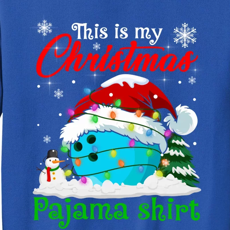 This Is My Christmas Pajama Xmas Lights Bowling Ball Lover Gift Sweatshirt