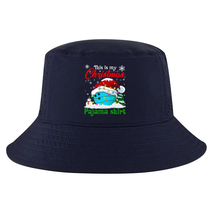 This Is My Christmas Pajama Xmas Lights Bowling Ball Lover Gift Cool Comfort Performance Bucket Hat