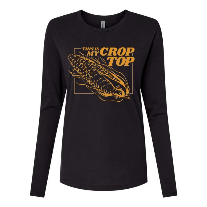 This Is My Crop Top Corn Womens Cotton Relaxed Long Sleeve T-Shirt