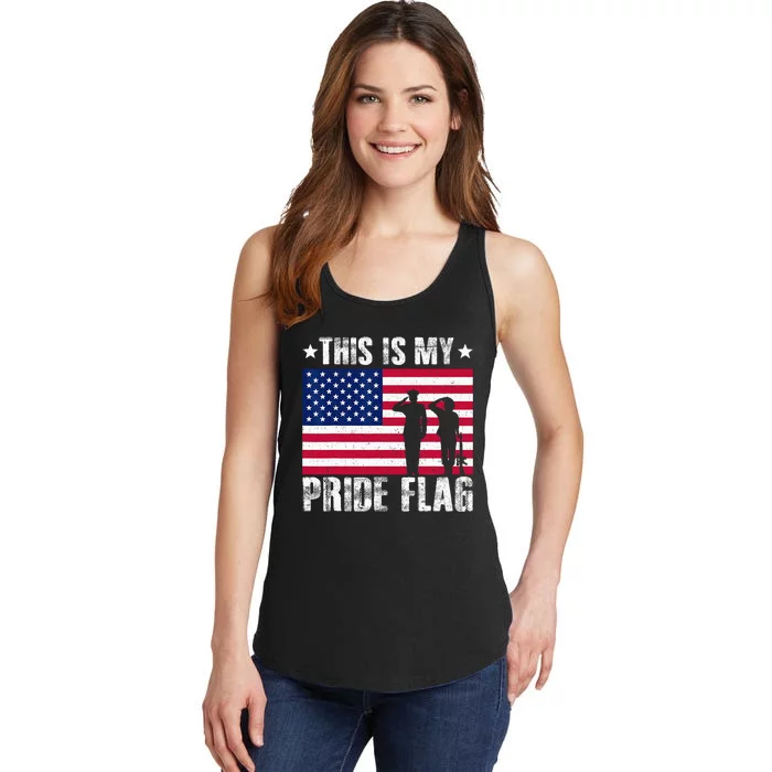 This Is My Pride Flag USA American 4th Of July Patriotic Ladies Essential Tank