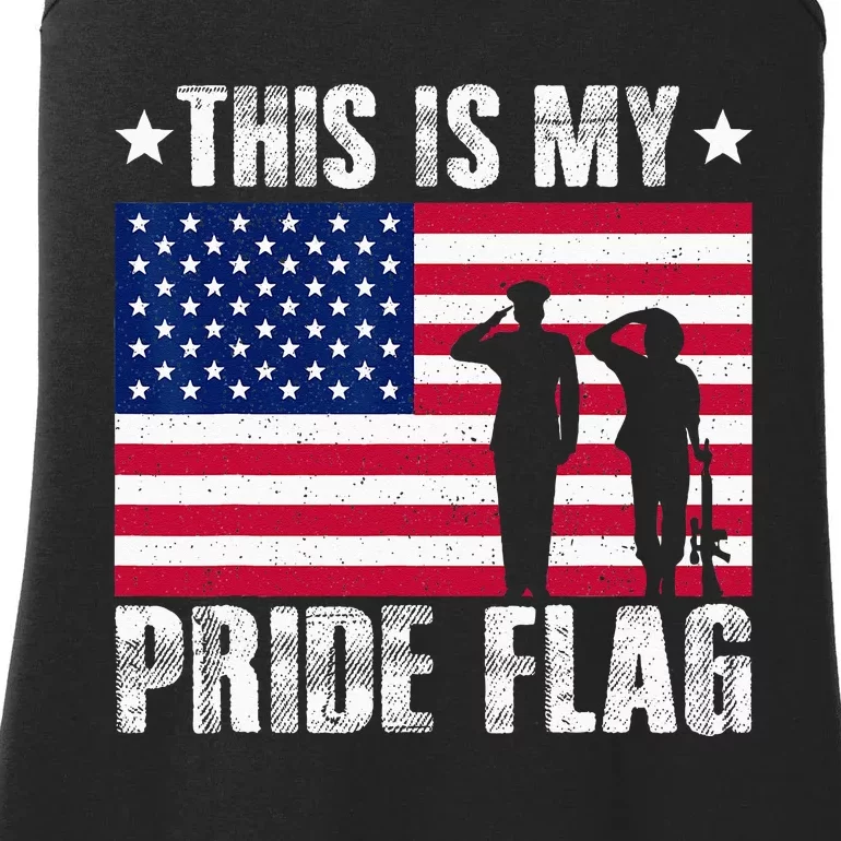 This Is My Pride Flag USA American 4th Of July Patriotic Ladies Essential Tank