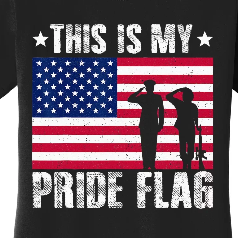 This Is My Pride Flag USA American 4th Of July Patriotic Women's T-Shirt