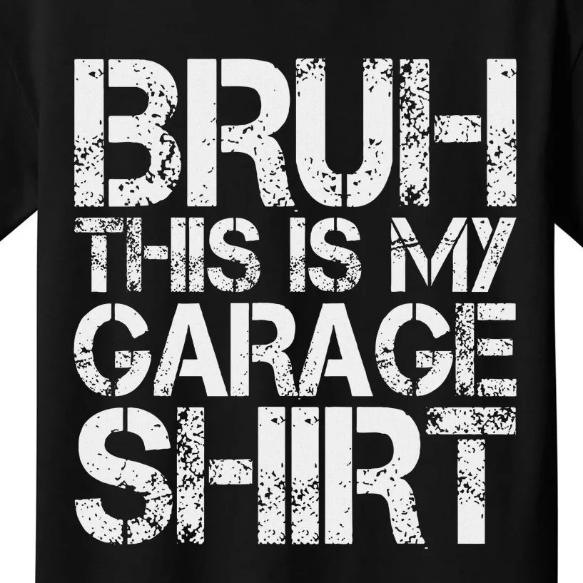 This Is My Garage Mechanic Dad Jokes Funny Fathers Day Kids T-Shirt