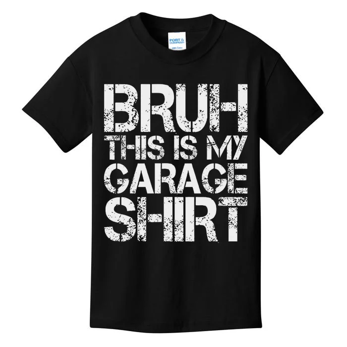 This Is My Garage Mechanic Dad Jokes Funny Fathers Day Kids T-Shirt