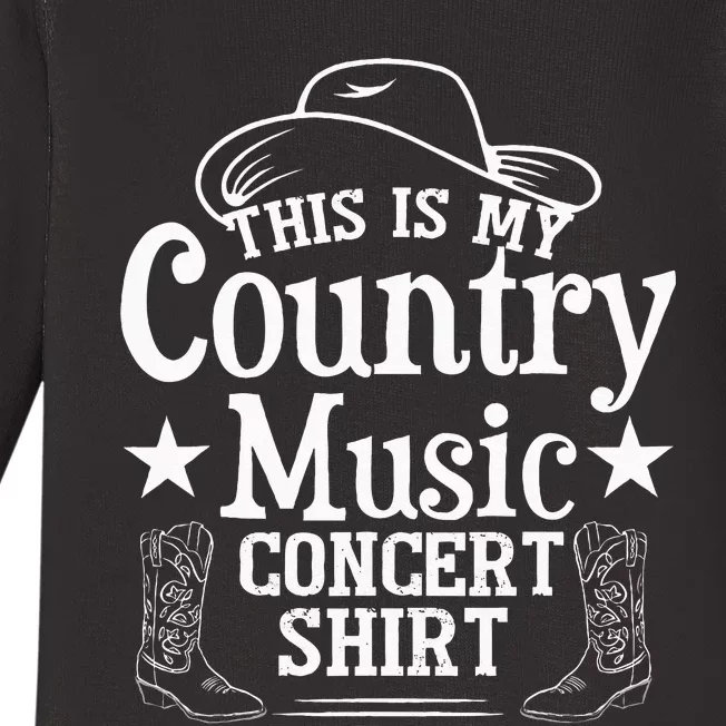 This Is My Country Music Concert Baby Long Sleeve Bodysuit