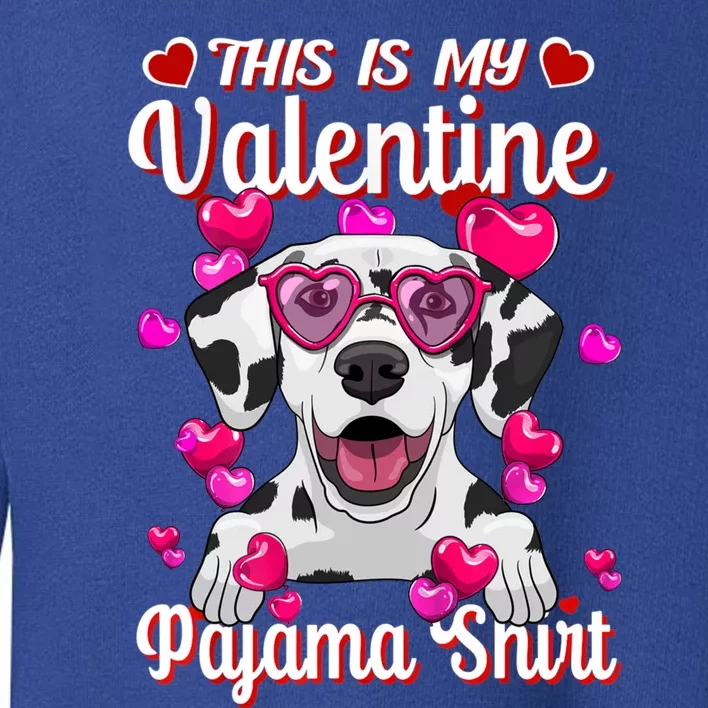 This Is My Valentine Pajama Gift Dalmatian Lovers Gift Toddler Sweatshirt