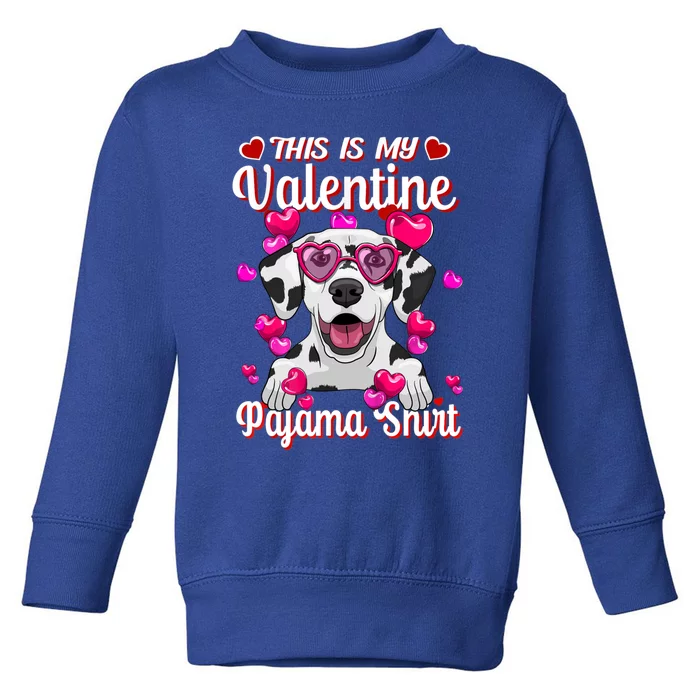 This Is My Valentine Pajama Gift Dalmatian Lovers Gift Toddler Sweatshirt