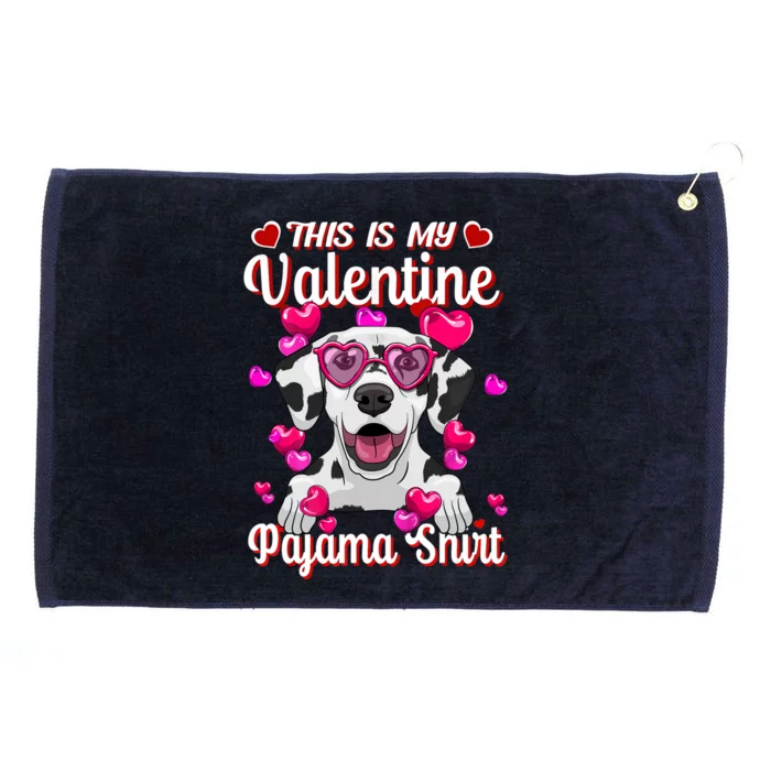 This Is My Valentine Pajama Gift Dalmatian Lovers Gift Grommeted Golf Towel