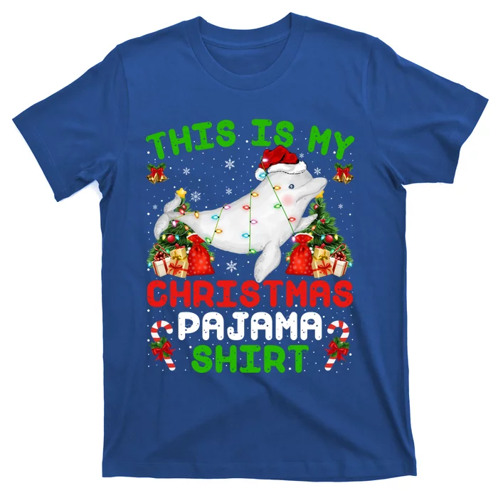 This Is My Christmas Pajama Gift Beluga Whale Christmas Cute Gift T-Shirt