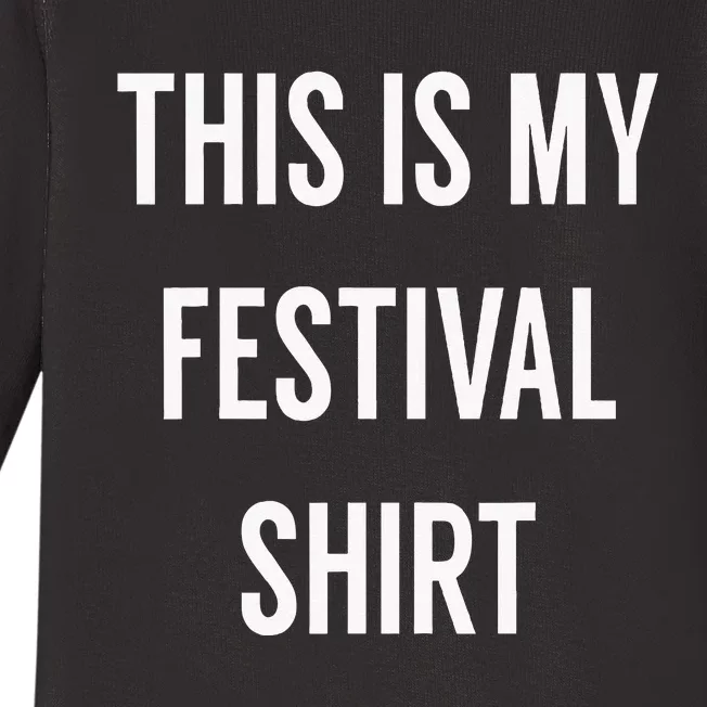 This Is My Festival Music Festival Clothing Baby Long Sleeve Bodysuit