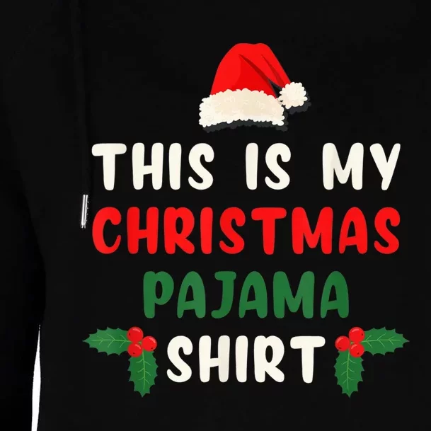 This Is My Christmas Pajama Shirt Xmas Morning PJs Womens Funnel Neck Pullover Hood